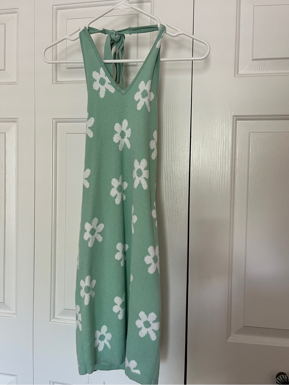 Hollister Mint Green Halter Floral Bodysuit Dress